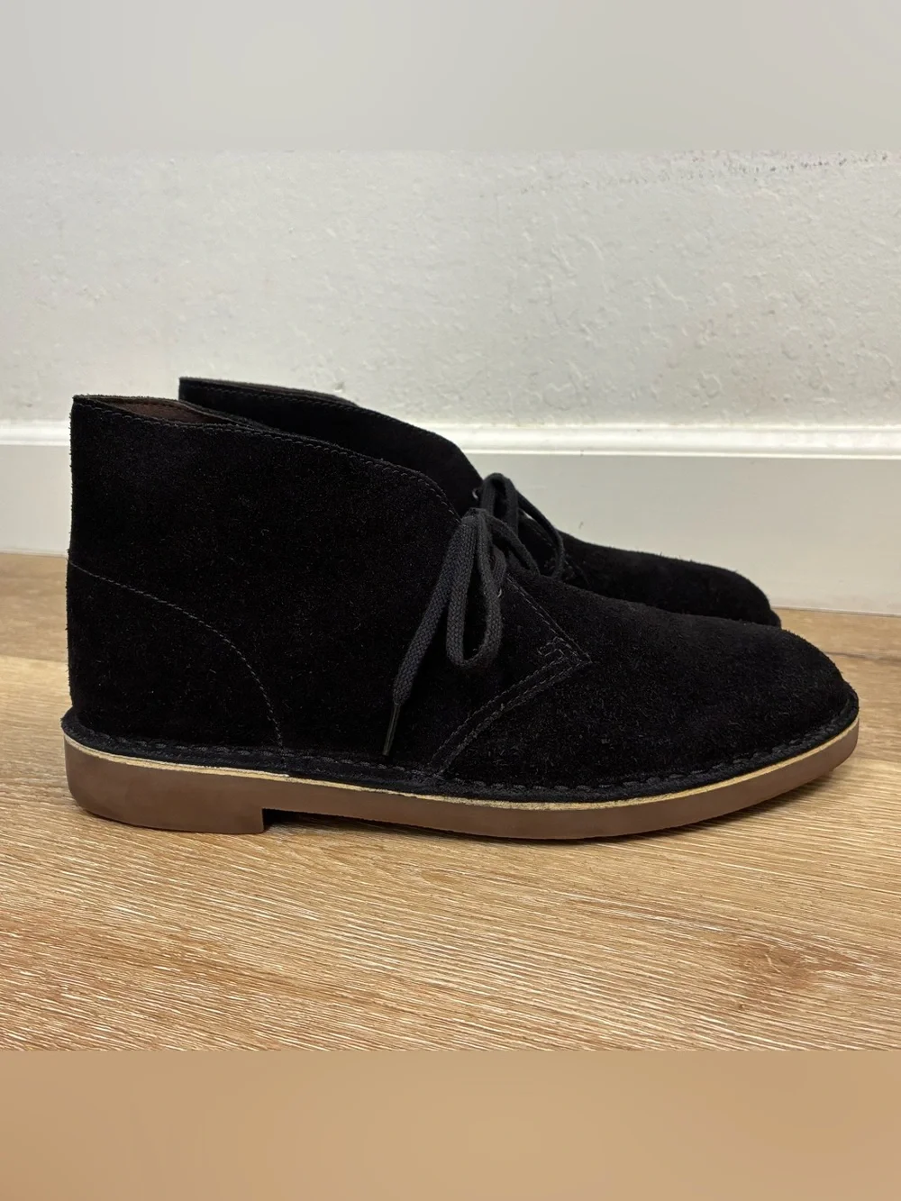 Clarks Bushacre 2 Desert Chukka Boots In Black Suede Men’s Size US 11 EU 44.5